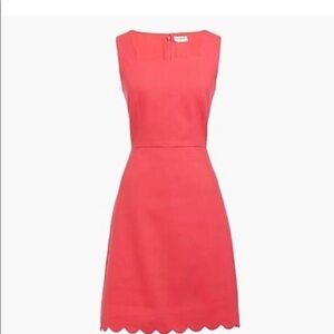 J Crew Basketweave Scallop-Edge Dress 14